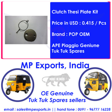 Original Tuk Tuk Spares Clutch Thesi Plate Kit